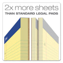 Ampad Double Sheet Pads, Medium/College Rule, 100 Canary-Yellow 8.5 x 11.75 Sheets