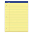 Ampad Double Sheet Pads, Wide/Legal Rule, 100 Canary-Yellow 8.5 x 11.75 Sheets