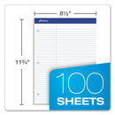 Ampad Double Sheet Pads, Pitman Rule Variation (Offset Dividing Line - 3" Left), 100 White 8.5 x 11.75 Sheets