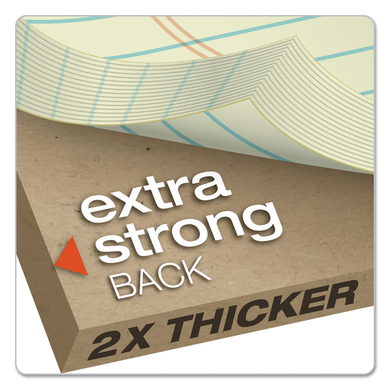 Ampad Pastel Writing Pads, Wide/Legal Rule, Blue Headband, 50 Green-Tint 8.5 x 11.75 Sheets, Dozen