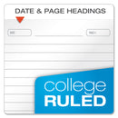 Ampad Gold Fibre Personal Notebooks, 1 Subject, Medium/College Rule, Designer Gray Cover, 7 x 5, 100 Sheets