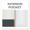 Ampad Gold Fibre Personal Notebooks, 1 Subject, Medium/College Rule, Designer Gray Cover, 7 x 5, 100 Sheets