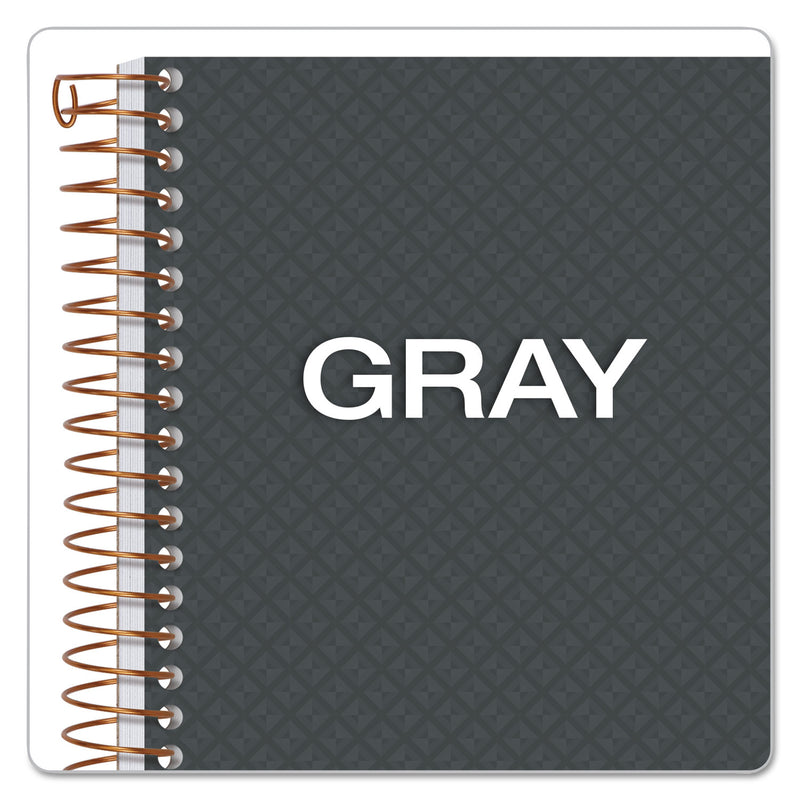 Ampad Gold Fibre Personal Notebooks, 1 Subject, Medium/College Rule, Designer Gray Cover, 7 x 5, 100 Sheets