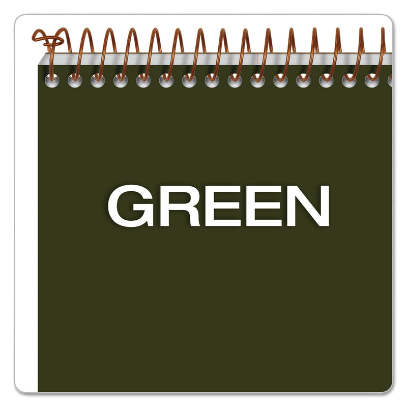 Ampad Gold Fibre Steno Pads, Gregg Rule, Designer Green/Gold Cover, 100 White 6 x 9 Sheets