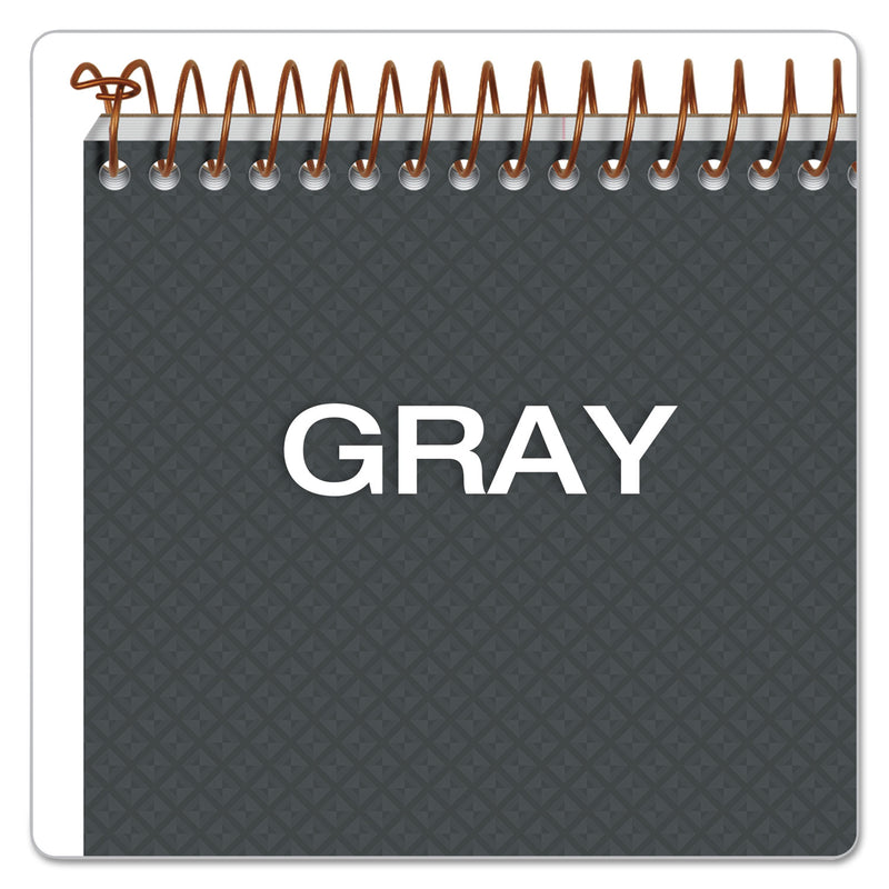 Ampad Gold Fibre Steno Pads, Gregg Rule, Designer Diamond Pattern Gray/Gold Cover, 100 White 6 x 9 Sheets