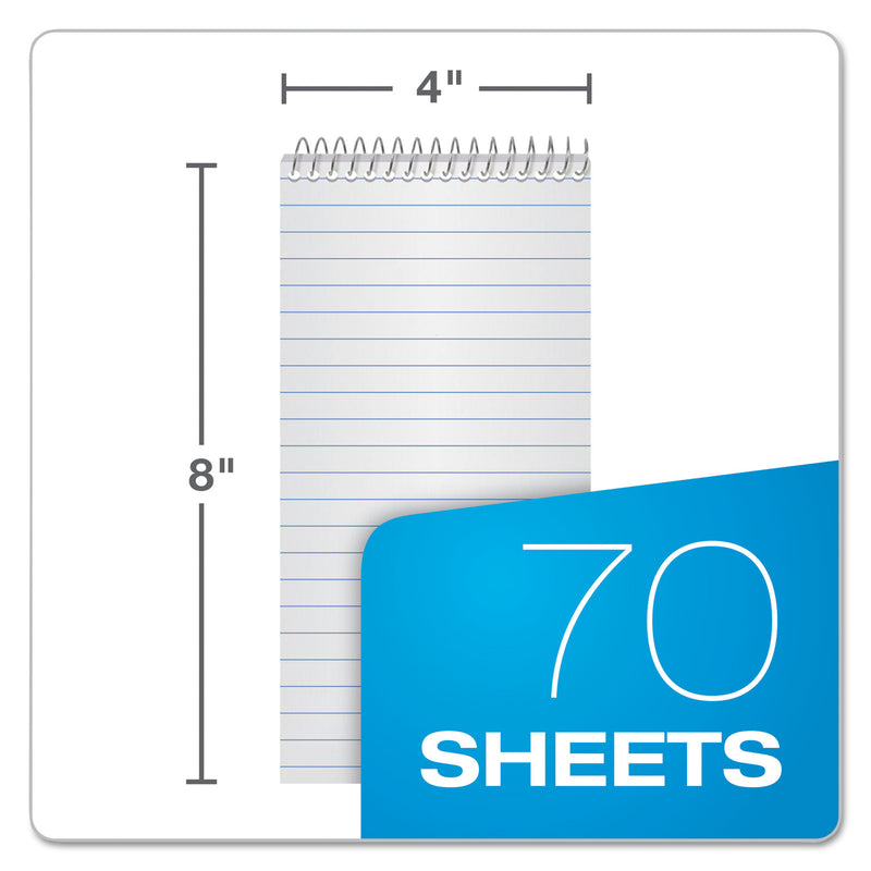 Ampad Earthwise by Ampad Recycled Reporter's Notepad, Gregg Rule, White Cover, 70 White 4 x 8 Sheets