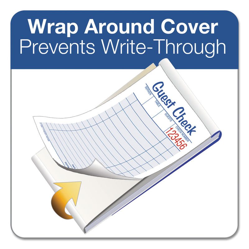 Adams Guest Check Unit Set, Two-Part Carbonless, 6.38 x 3.38, 1/Page, 50 Forms/Pad, 10 Pads/Pack