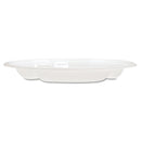 Dart Famous Service Plastic Dinnerware, Plate, 3-Compartment, 10.25" dia, White, 125/Pack, 4 Packs/Carton