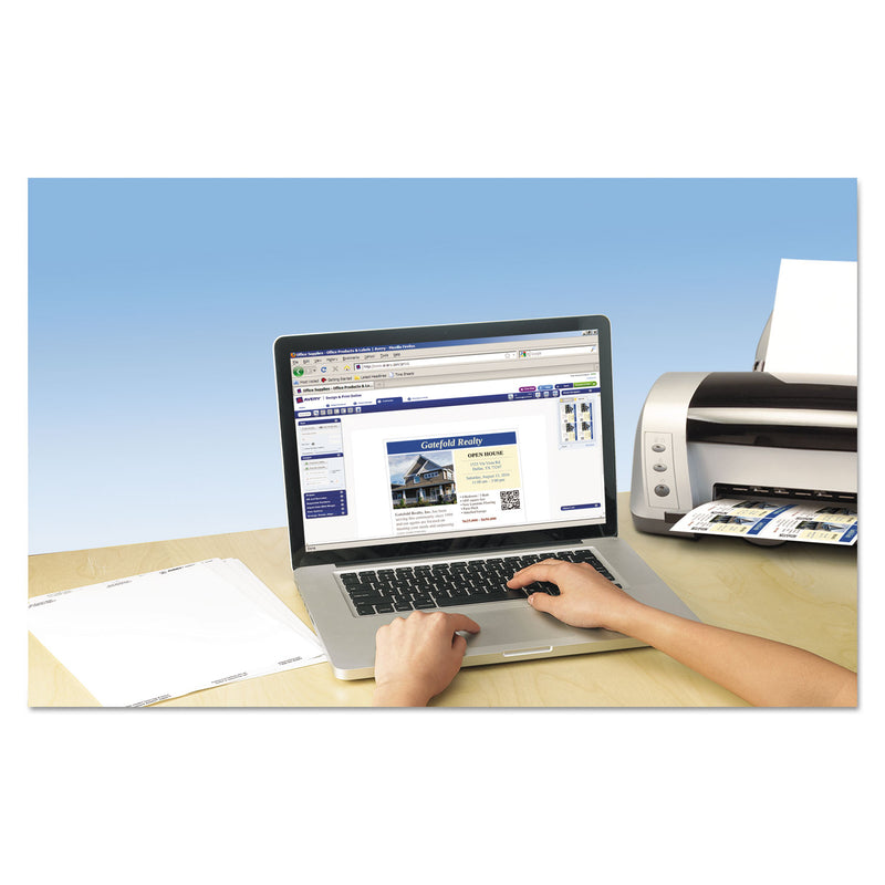 Avery Photo-Quality Printable Postcards, Inkjet, 74 lb, 4.25 x 5.5, Glossy White, 100 Cards, 4 Cards/Sheet, 25 Sheets/Pack