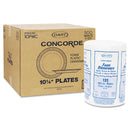 Dart Concorde Foam Plate, 10.25" dia, White, 125/Pack, 4 Packs/Carton
