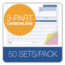 TOPS Snap-Off Shipper/Packing List, Three-Part Carbonless, 8.5 x 7, 1/Page, 50 Forms