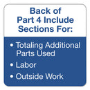 TOPS Auto Repair Four-Part Carbonless, Four-Part Carbonless, 8.5 x 11, 50 Forms