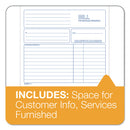 TOPS Spiralbound Service Invoices, Two-Part Carbonless, 8.5 x 7.75, 1/Page, 50 Forms