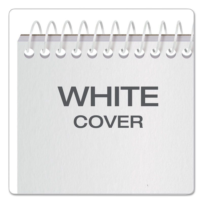 TOPS Reporter’s Notepad, Wide/Legal Rule, White Cover, 70 White 4 x 8 Sheets, 12/Pack