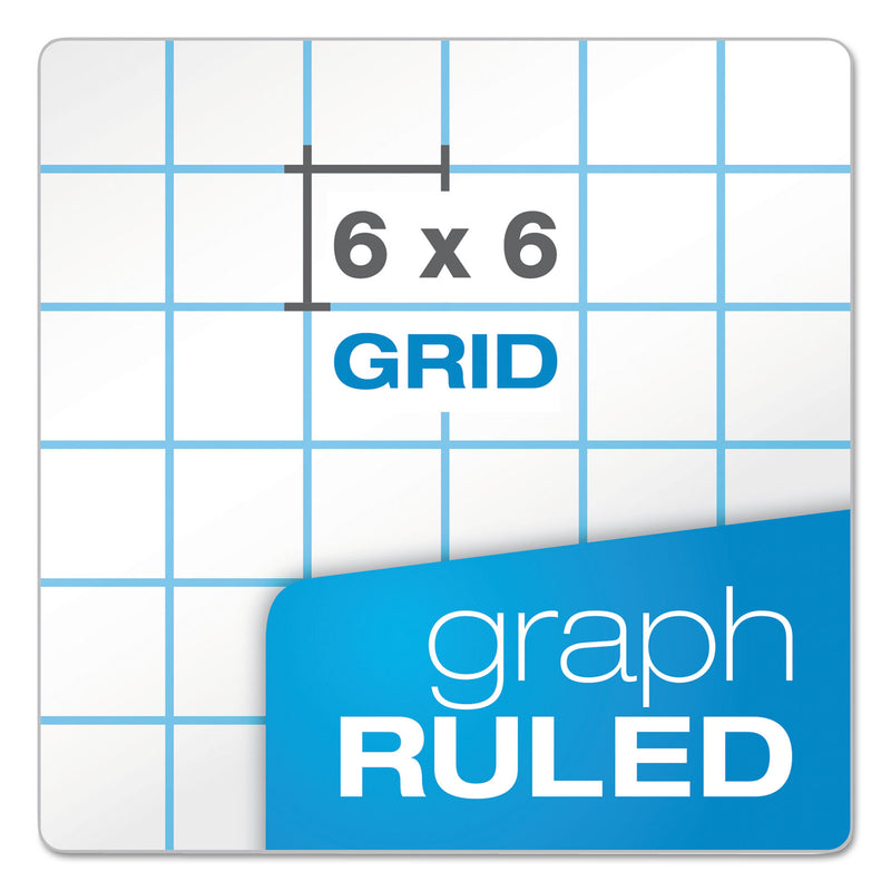 TOPS Quadrille Pads, Quadrille Rule (6 sq/in), 50 White 8.5 x 11 Sheets