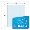 TOPS Quadrille Pads, Quadrille Rule (10 sq/in), 50 White 8.5 x 11 Sheets