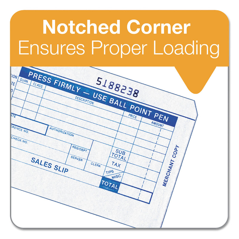 TOPS Credit Card Sales Slip, Three-Part Carbonless, 7.78 x 3.25, 1/Page, 100 Forms
