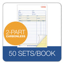 TOPS Sales Order Book, Two-Part Carbonless, 5.56 x 7.94, 1/Page, 50 Forms