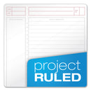 TOPS JEN Action Planner, 1 Subject, Narrow Rule, Black Cover, 8.5 x 6.75, 100 Sheets