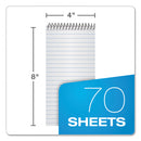 TOPS Second Nature Recycled Notepads, Gregg Rule, Randomly Assorted Cover Colors, 70 White 4 x 8 Sheets