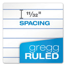 TOPS Second Nature Recycled Notepads, Gregg Rule, Randomly Assorted Cover Colors, 70 White 4 x 8 Sheets