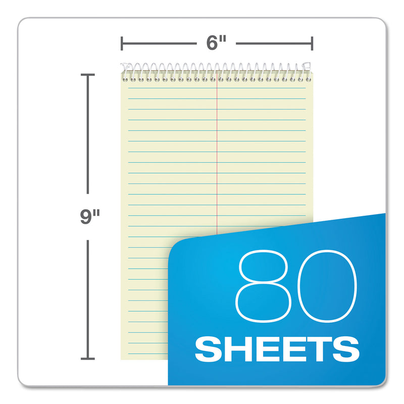 TOPS Gregg Steno Pads, Gregg Rule, 80 Green-Tint 6 x 9 Sheets
