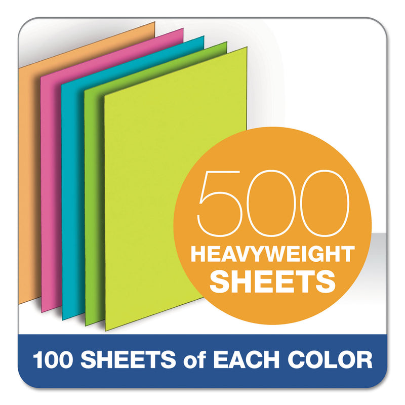 TOPS Fluorescent Color Memo Sheets, 4 x 6, Unruled, Assorted Colors, 500/Pack