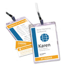 Avery Lanyard-Style Badge Holder w/Laser/Inkjet Inserts, Top Load, 4.25 x 6, WE, 75/PK