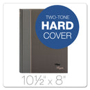 TOPS Royale Casebound Business Notebooks, 1 Subject, Medium/College Rule, Black/Gray Cover, 10.5 x 8, 96 Sheets