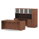 Alera Valencia Series Bow Front Desk Shell, 71" x 41.38" x 29.63", Modern Walnut