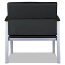 Alera metaLounge Series Bariatric Guest Chair, 30.51" x 26.96" x 33.46", Black Seat/Back, Silver Base
