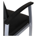 Alera metaLounge Series Bariatric Guest Chair, 30.51" x 26.96" x 33.46", Black Seat/Back, Silver Base