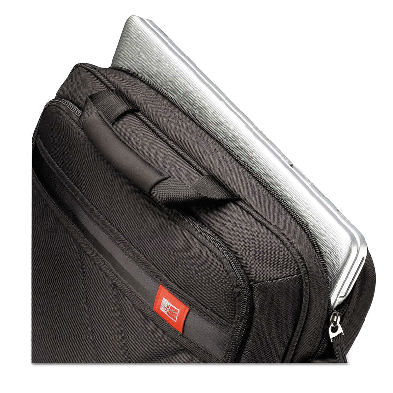 Case Logic Diamond Laptop Briefcase,  Fits Devices Up to 17", Nylon, 17.3 x 3.2 x 12.5, Black