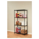 Alera NSF Certified Industrial Four-Shelf Wire Shelving Kit, 36w x 18d x 72h, Black