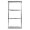 Alera NSF Certified Industrial Four-Shelf Wire Shelving Kit, 36w x 18d x 72h, Silver