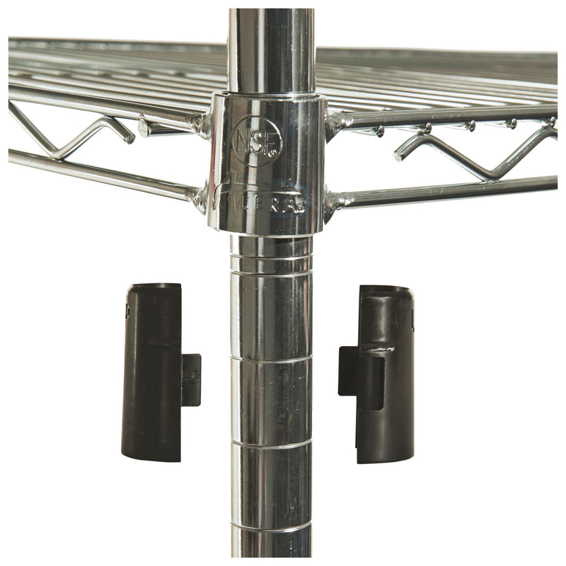 Alera NSF Certified Industrial Four-Shelf Wire Shelving Kit, 36w x 24d x 72h, Silver