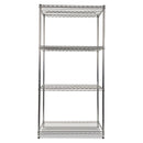Alera NSF Certified Industrial Four-Shelf Wire Shelving Kit, 36w x 24d x 72h, Silver