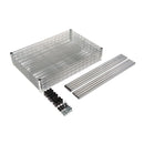 Alera NSF Certified Industrial Four-Shelf Wire Shelving Kit, 48w x 18d x 72h, Silver