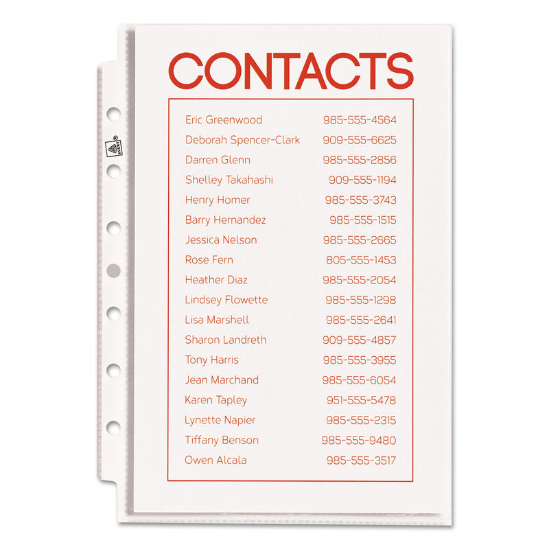 Avery Top Load Sheet Protector, Heavyweight, 8.5 x 5.5, Clear, 25/Pack
