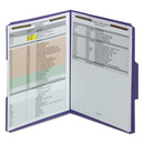 Smead Top Tab Colored Fastener Folders, 2 Fasteners, Letter Size, Purple Exterior, 50/Box
