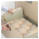 Smead SuperTab Reinforced Guide Height Fastener Folders, 2 Fasteners, Legal Size, 14-pt Manila Exterior, 50/Box