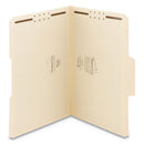 Smead SuperTab Reinforced Guide Height Fastener Folders, 2 Fasteners, Legal Size, 14-pt Manila Exterior, 50/Box