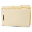 Smead SuperTab Reinforced Guide Height Fastener Folders, 2 Fasteners, Legal Size, 14-pt Manila Exterior, 50/Box