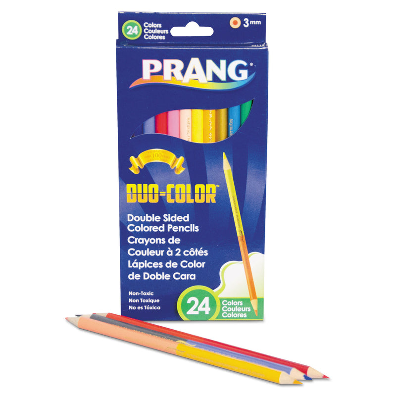 Prang Duo-Color Colored Pencil Sets, 3 mm, 2B (