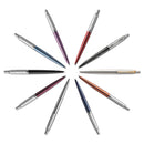 Parker Jotter Gel Pen, Retractable, Medium 0.7 mm, Black Ink, Stainless Steel Barrel