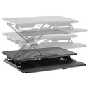 Alera AdaptivErgo Two-Tier Sit-Stand Lifting Workstation, 31.5" x 26.13" x 4.33" to 19.88", Black