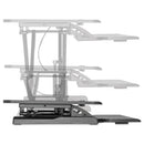 Alera AdaptivErgo Two-Tier Sit-Stand Lifting Workstation, 31.5" x 26.13" x 4.33" to 19.88", Black