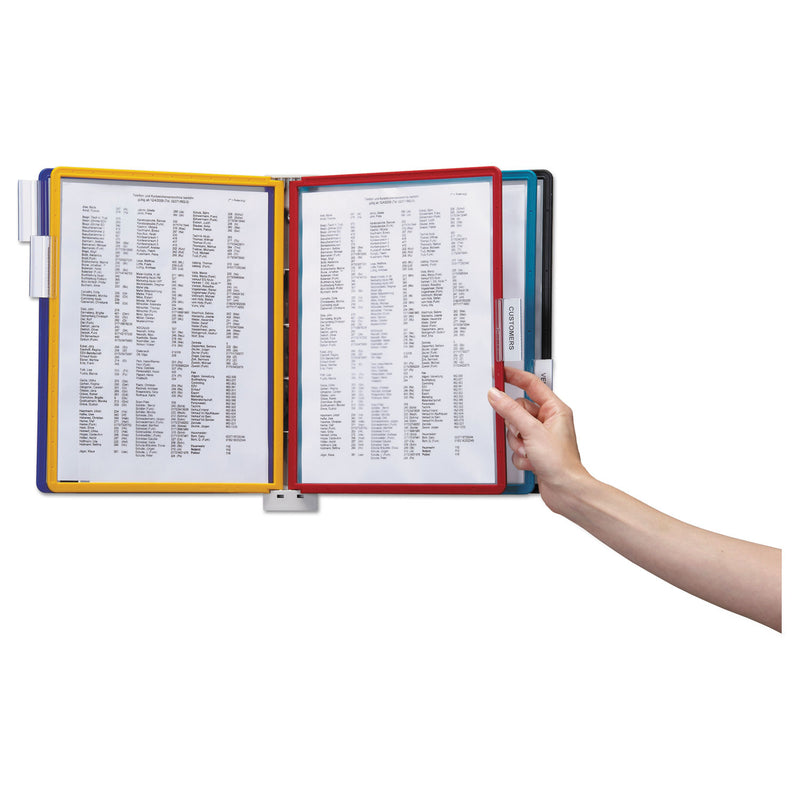 Durable VARIO Wall Reference System, 5 Panels, Letter, Asst. Borders and Panels