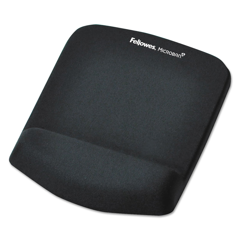 Fellowes PlushTouch Mouse Pad with Wrist Rest, 7.25 x 9.37, Black