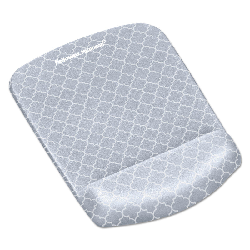 Fellowes PlushTouch Mouse Pad with Wrist Rest, 7.25 x 9.37, Lattice Design